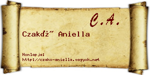 Czakó Aniella névjegykártya
